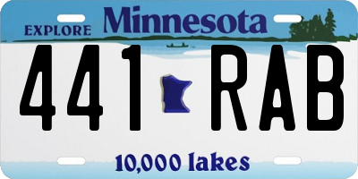 MN license plate 441RAB