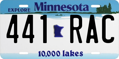 MN license plate 441RAC