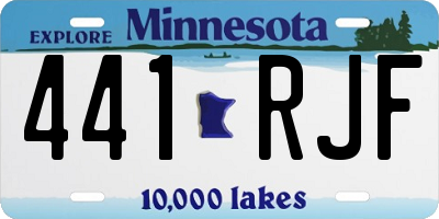 MN license plate 441RJF