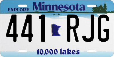 MN license plate 441RJG