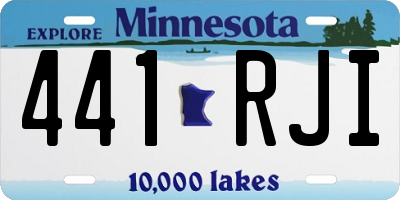 MN license plate 441RJI