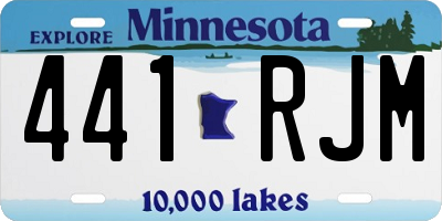 MN license plate 441RJM