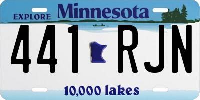 MN license plate 441RJN