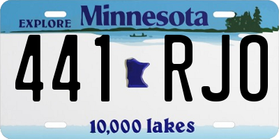 MN license plate 441RJO