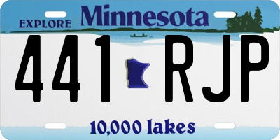 MN license plate 441RJP