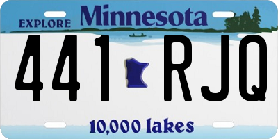 MN license plate 441RJQ
