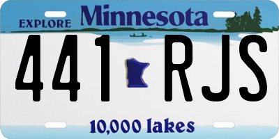 MN license plate 441RJS