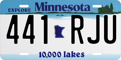 MN license plate 441RJU