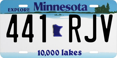 MN license plate 441RJV