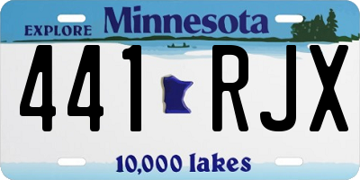 MN license plate 441RJX