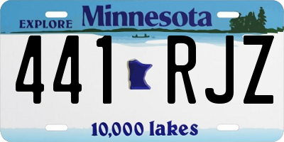 MN license plate 441RJZ