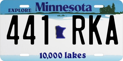 MN license plate 441RKA