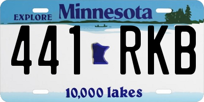 MN license plate 441RKB