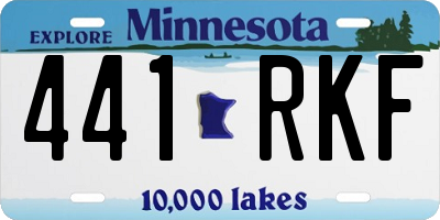 MN license plate 441RKF