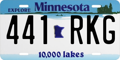 MN license plate 441RKG