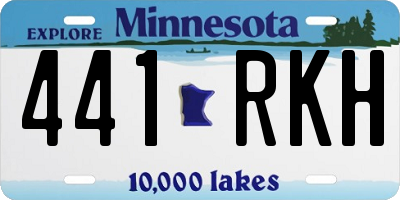 MN license plate 441RKH
