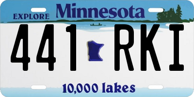 MN license plate 441RKI