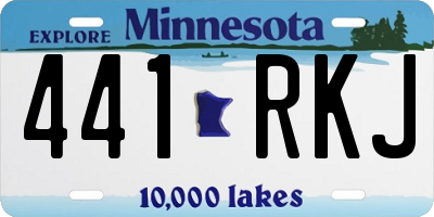 MN license plate 441RKJ