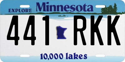 MN license plate 441RKK