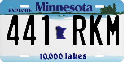 MN license plate 441RKM