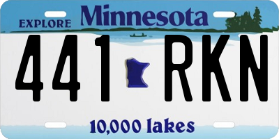 MN license plate 441RKN
