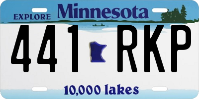 MN license plate 441RKP