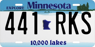 MN license plate 441RKS
