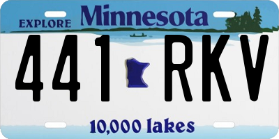 MN license plate 441RKV