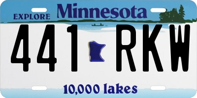 MN license plate 441RKW
