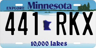MN license plate 441RKX