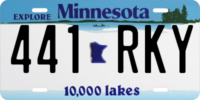 MN license plate 441RKY