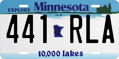 MN license plate 441RLA