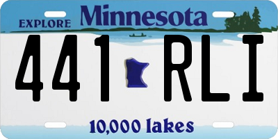 MN license plate 441RLI
