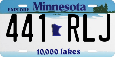 MN license plate 441RLJ