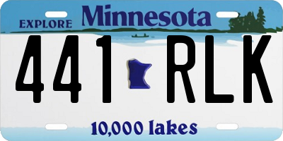 MN license plate 441RLK