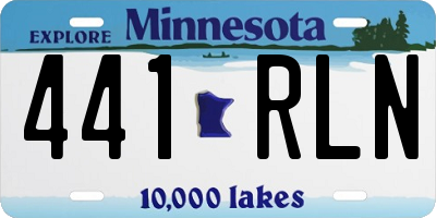 MN license plate 441RLN