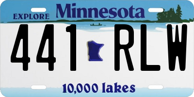 MN license plate 441RLW