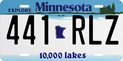 MN license plate 441RLZ
