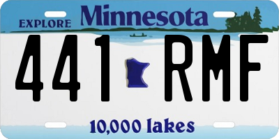 MN license plate 441RMF