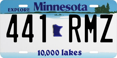 MN license plate 441RMZ