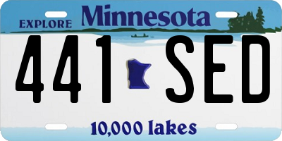 MN license plate 441SED