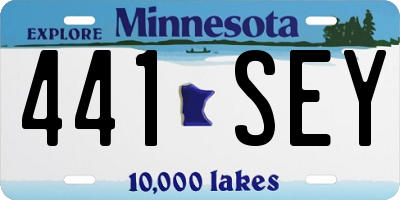 MN license plate 441SEY