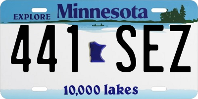 MN license plate 441SEZ