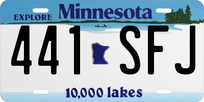MN license plate 441SFJ