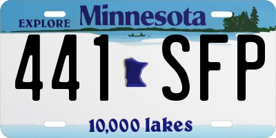 MN license plate 441SFP