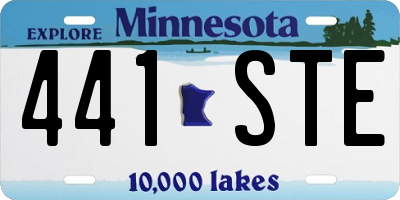MN license plate 441STE