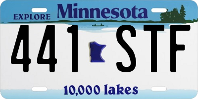 MN license plate 441STF