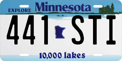 MN license plate 441STI