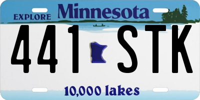 MN license plate 441STK