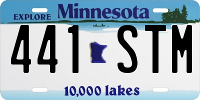 MN license plate 441STM